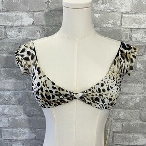 Tinibikini Leopard Print Bikini Top